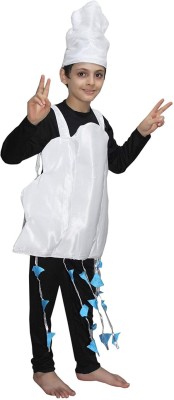 KAKU FANCY DRESSES Cloud Dress For Kids, Nature Theme Costume For Annual Function-White, 7-8 Yrs Kids Costume Wear