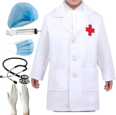 BLUSCAILE Doctor Kids Costume Dress/Coat for Boys & Girls 2 to 8 Years Kids Costume Wear