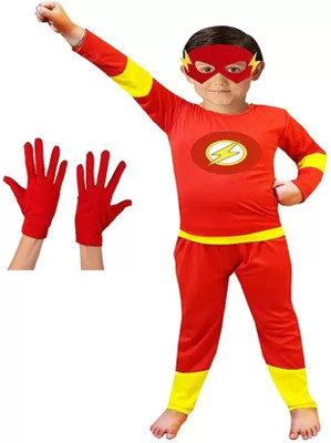 Aditya Fashion World Flash Superhero Kids Costume Wear
