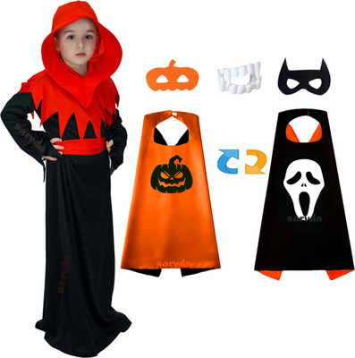 Aavashyak Halloween Costume For kids | Vampire Hood For Boys & Girls with Dracula Cape Kids Costume Wear
