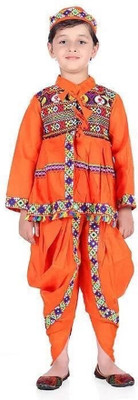 TWINKLE TOTS Gujarati Kedia Costume for Dance – Traditional Outfit Kids Costume Wear