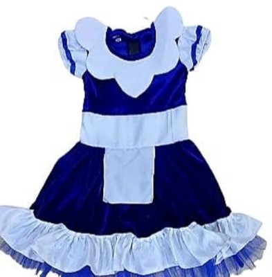 Kkalakriti Russian Girl Blue Frock Fancy Dress Costume International Country Theme|Events Kids Costume Wear