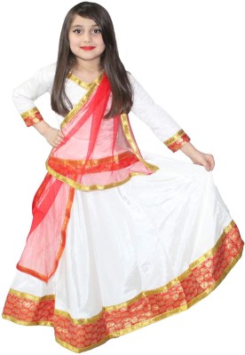 KAKU FANCY DRESSES Kathak Lehenga for Girls Ethnic Indian Dance Costume Dress - 15-16 Years Kids Costume Wear