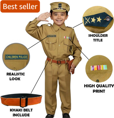 FDF Police Dress with accessories included belt style5 Kids Costume Wear