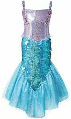 KAVI ECOM Mermaid Dress for Baby Girl, Cosplay Princess Costume Kids Costume Wear