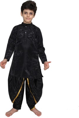 KAKU FANCY DRESSES Black Dhoti Kurta For Boys, Ethnic Wear Costume, 8-9 Years Kids Costume Wear
