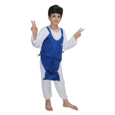 KAKU FANCY DRESSES Shark Fish Costume For Boys & Girls, Water Fish Animal Dress - Blue, 8-9 Years Kids Costume Wear