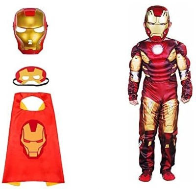 Gautam clotheses Ironman dress for kids with cape plastick mask Kids Costume Wear