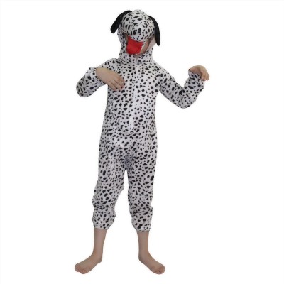 KAKU FANCY DRESSES Dog Dress for Boys & Girls, Domestic Pet Animal Costume - Black & White, 5-6 Yrs Kids Costume Wear