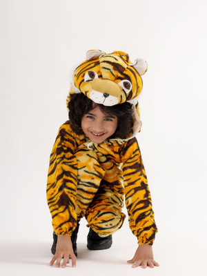 UNIECROUNE KIDS Tiger kids costume dress soft fabric|Wild animal kids dress for 2 to 8 years Kids Costume Wear