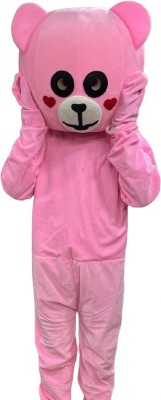 GLOBAL HALLOWEEN MASCOT New Stylish Pink Teddy Bear Mascot Costume Adult Size (5.6) Feet Kids Costume Wear