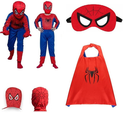 BLUSCAILE spiderman dress Kids Costume Wear