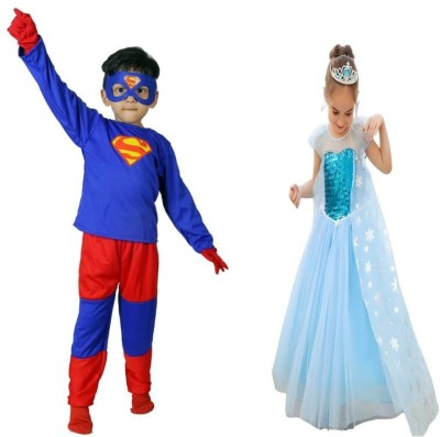 PREMOURE Superman + Elsa Costume Kids Costume Wear