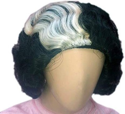 KAKU FANCY DRESSES Indra Gandhi Short Hair Wig for Girls, National Hero Costume Accessories Kids Costume Wear