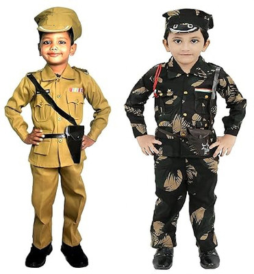 Shoppingpoint Army/Military/Soldiers Outfit Dress Set - Uniform, Hat, and Accessories Kids Costume Wear