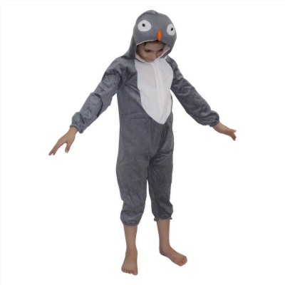 KAKU FANCY DRESSES Owl Dress for Boys & Girls, Ulloo Bird Costume - Grey, 5-6 Years Kids Costume Wear