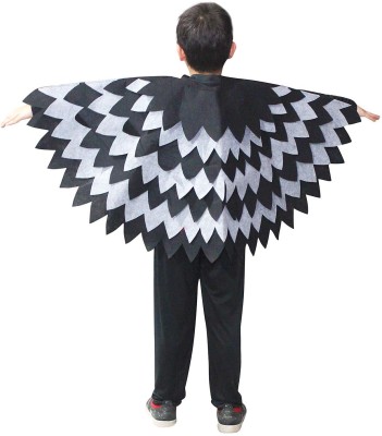 KAKU FANCY DRESSES Black Crow Bird Wing For Boys& Girls, Costume Accessory (Only Wings) - Freesize Kids Costume Wear