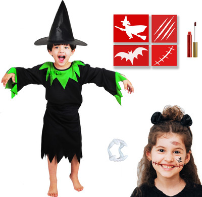 sarvda Halloween Costume For Kids With Accessories | Scary Fancy Dress For Girls & Boys Kids Costume Wear