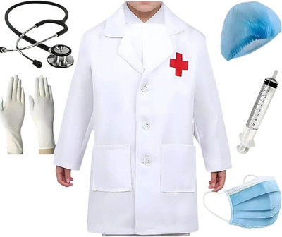 UNIECROUNE KIDS Doctor Kids Costume Dress/Coat boys & Girls With Accessories (Age 2 to 8 years) Kids Costume Wear
