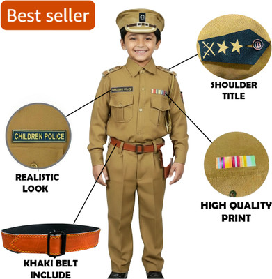 FDF Police Dress with accessories included belt style6 Kids Costume Wear