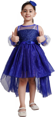 KAKU FANCY DRESSES Blue Net Gown For Girls, Fairy Tales Costume - Blue, 5-6 Years Kids Costume Wear