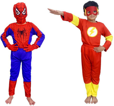 SILAYI BY RENU MEHRA Spiderman + Flash Kids Costume Wear