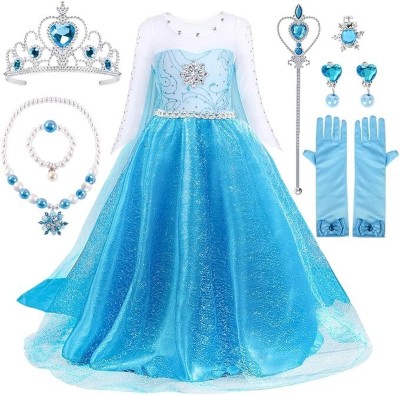 PRUEDDLE KIDS Frozen Princess Elsa Costume Kids Costume Wear