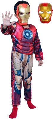 blessings ent Iron Man Dress for kids with Mask Kids Costume Wear Muscle Costume Kids Costume Wear