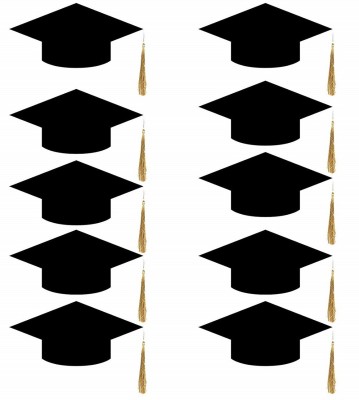 Culture Creation Convocation Graduation Cap Pack of 10 Kids Costume Wear