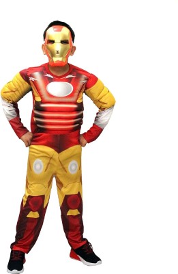 KAKU FANCY DRESSES Iron Superhero Costumes for Boys, Super Hero Dress - Red, 3-4 Years Kids Costume Wear