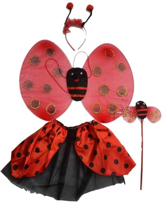 KAKU FANCY DRESSES Lady Bird Costume Accessories with Wing & Wand For Girls Kids Costume Wear