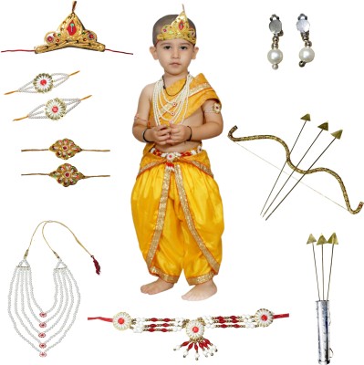 KAKU FANCY DRESSES Ram Costume For Ramleela/Dussehra Dress For Stage Show With Jewellery, 1-2 Yrs Kids Costume Wear