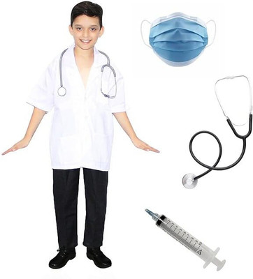 UNIECROUNE KIDS Doctor Kids Dress Costume For Little Boys & Girls Kids Costume Wear