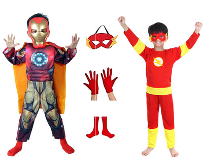 FRAIVIKO Ironman and Flash Kids Costume Wear