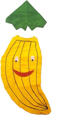 KAKU FANCY DRESSES Banana Fruit Costume Cutout with Cap For Boys & Girls (Freesize 3-12 Yr) Kids Costume Wear