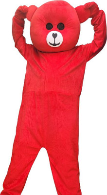 fadusellwers New Look Red Teddy Bear Mascot Costume (Size XL) Kids Costume Wear