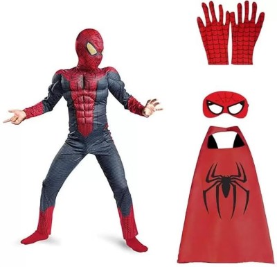 PRUEDDLE KIDS Spiderman Muscle Kids Costume Wear