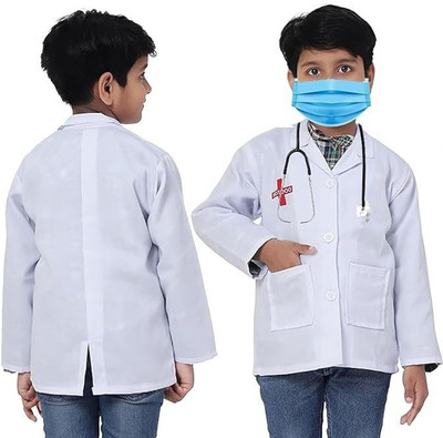 BLUSCAILE Doctor Kids Costume Dress/Coat for Boys & Girls 2 to 8 Years Kids Costume Wear