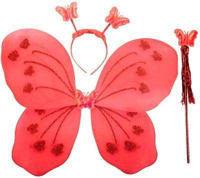 Perfect Pricee Baby Girl's Fairy Butterfly Wings Costume Butterfly Fairy, Wand And Hairband Kids Costume Wear