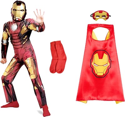 Fany Ironman Costume with mask, Sock and Backshowl Kids Costume Wear