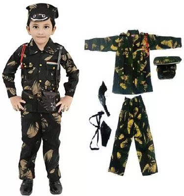 Shoppingpoint Army Dress Set - Uniform, Hat, and Accessories Kids Costume Wear