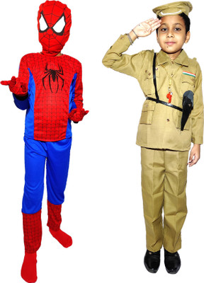 Kf collections Spiderman and Police Complete Dress Combo with Acceries Kids Costume Wear