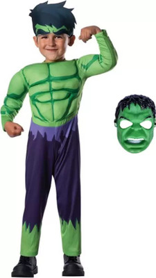 FANCYJET Hulk Costume for Kids With Mask| Superhero Dress for kids Kids Costume Wear
