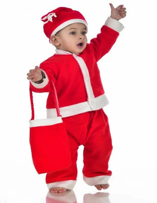 SAMRAT MART Santa Claus Kids Costume Wear