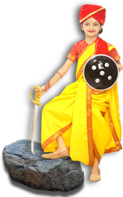 NATKHATdress Rani Laxmi Bai Kids Costume / Jhansi Ki Rani Costume Kids Costume Wear