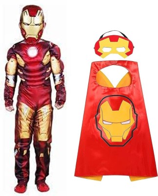 KENIM FASHION Ironman Costume for Kids With Mask and Cap| Superhero Dress| Fancy Dress Kids Costume Wear