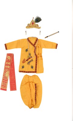 Raj Fancy Dresses Radha and krishna Dress for Kids with Jewellery Accessories for baby Boy & Girls Kids Costume Wear