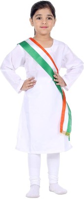 ITSMYCOSTUME Tricolor Dress for Girls Independence Day/Republic Day Kids Costume Wear