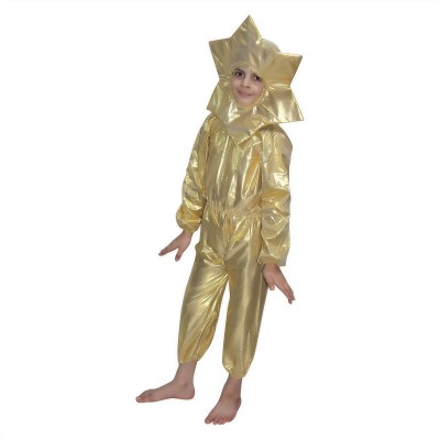 KAKU FANCY DRESSES Sun Costume For Boys & Girls, Annual Function Costume Wear - Golden, 3-4 Yrs Kids Costume Wear