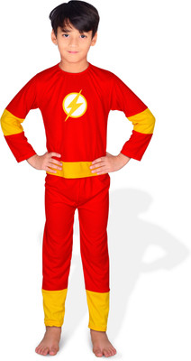 Aditya Creation World Flash Costume with Eye Mask For Kids Halloween Dress Fancydress for Boys Kids Kids Costume Wear
